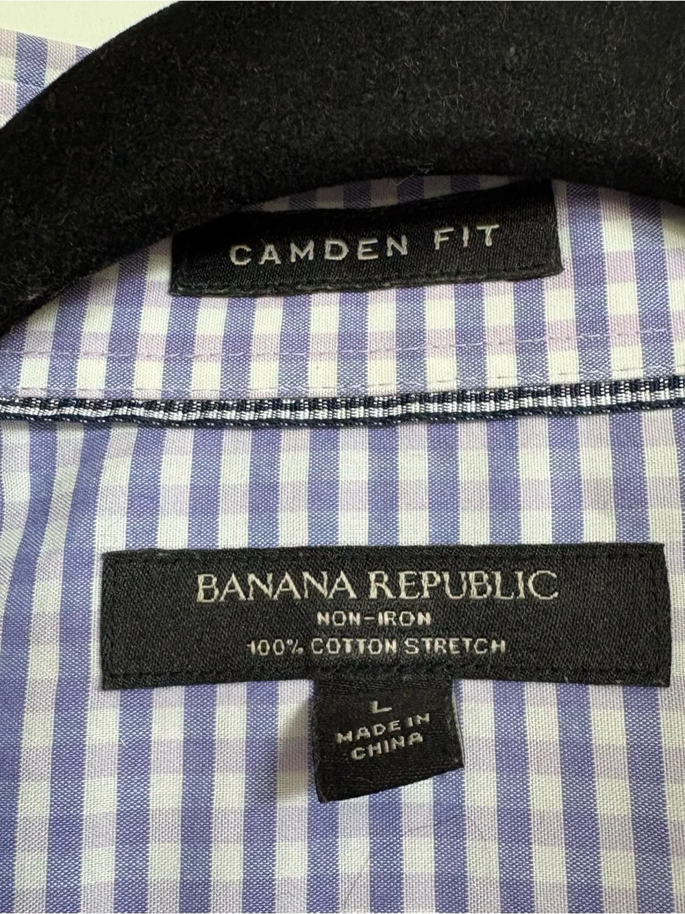 Banana Republic Men's Blue and White Dress Shirt
